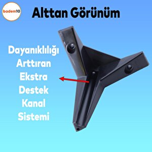 Kale Lüks Mobilya Kanepe Sehpa Tv Ünitesi Koltuk Ayağı 12 Cm Siyah Baza Ayak