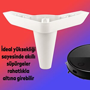 Aspen Lüks Mobilya Kanepe Koltuk Tv Ünitesi Baza Yükseltici Ayağı Ayakları 11 Cm Beyaz Ayak