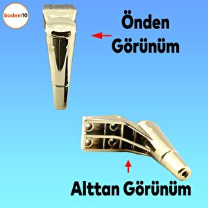 Maya Lüks Mobilya Kanepe Sehpa Tv Ünitesi Koltuk Ayağı 18 Cm Altın Baza Ayak
