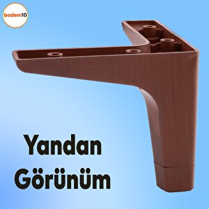 Sedef Lüks Mobilya Kanepe Sehpa Tv Ünitesi Koltuk Ayağı 12 Cm Ahşap Desenli Ceviz Baza Ayakları