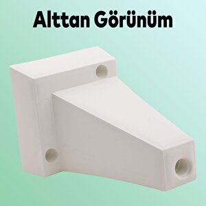 Dolap Venüs Lüks Mobilya Kanepe Sehpa Tv Ünitesi Koltuk Ayağı 10 Cm Beyaz Baza Ayakları