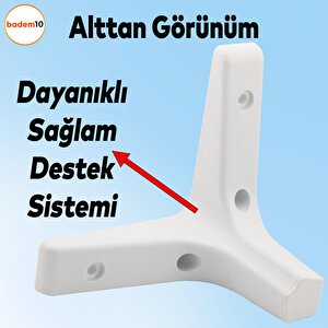 Sedef Lüks Mobilya Kanepe Sehpa Tv Ünitesi Koltuk Ayağı 10 Cm Beyaz Baza Ayakları