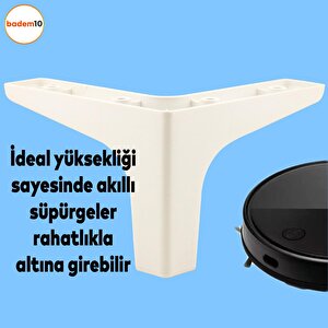 Sedef Lüks Mobilya Kanepe Sehpa Tv Ünitesi Koltuk Ayağı 10 Cm Beyaz Baza Ayakları
