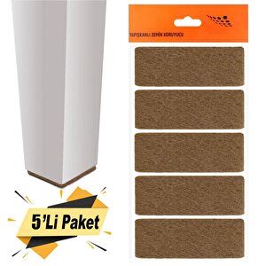 Nobel Masa Sandalye Parke Zemin Koruyucu Keçe Yapışkanlı Dikdörtgen 40x90 Mm (5'li Paket)