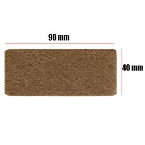 Nobel Masa Sandalye Parke Zemin Koruyucu Keçe Yapışkanlı Dikdörtgen 40x90 Mm (5'li Paket)