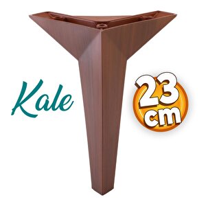 Kale Lüks Mobilya Kanepe Tv Ünitesi Koltuk Ayağı 23 Cm Kahverengi Ahşap Desenli Konsol Ayakları