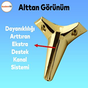 Aspen Lüks Mobilya Kanepe Koltuk Tv Ünitesi Konsol Yükseltici Ayağı Ayakları 18 Cm Gold Altın Ayak