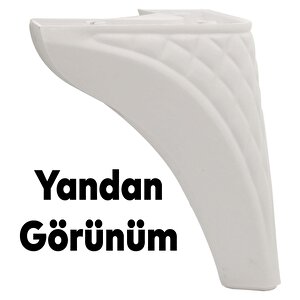 Petek Lüks Mobilya Kanepe Sehpa Tv Ünitesi Koltuk Puf Ayağı 15 Cm Beyaz Baza Ayakları