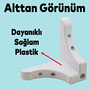 Rose Lüks Mobilya Kanepe Sehpa Puf Koltuk Ayağı 10 Cm Beyaz Baza Ayak