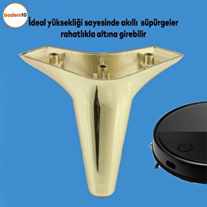 Aspen Mobilya Kanepe Sehpa Tv Ünitesi Baza Koltuk Ayağı Gold Altın Renk 12 Cm Ayak