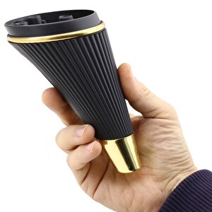 İron Lüks Mobilya Kanepe Sehpa Tv Ünitesi Koltuk Ayağı 15 Cm Siyah Gold Baza Ayak