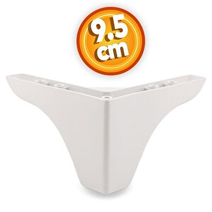 Rose Lüks Mobilya Kanepe Sehpa Tv Ünitesi Koltuk Ayağı 9.5 Cm Beyaz Baza Ayak