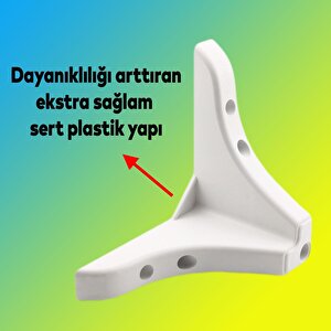 Rose Lüks Mobilya Kanepe Sehpa Tv Ünitesi Koltuk Ayağı 9.5 Cm Beyaz Baza Ayak