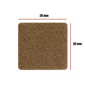 Masa Sandalye Parke Zemin Koruyucu Keçe Yapışkanlı Kare 20x20 Mm (50'li Paket)