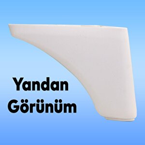 Yonca Lüks Mobilya Kanepe Sehpa Tv Ünitesi Koltuk Ayağı 10 Cm Beyaz Baza Ayak