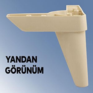 Aspen Lüks Mobilya Kanepe Koltuk Tv Ünitesi Baza Yükseltici Ayağı Ayakları 14 Cm Krem Ayak