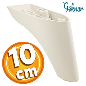 Göknar Lüks Mobilya Kanepe Sehpa Tv Ünitesi Koltuk Ayağı 10 Cm Krem Baza Ayakları