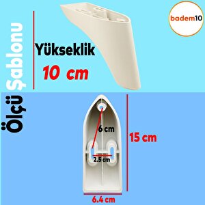 Göknar Lüks Mobilya Kanepe Sehpa Tv Ünitesi Koltuk Ayağı 10 Cm Krem Baza Ayakları