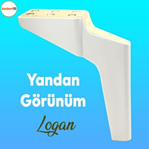 Logan Lüks Mobilya Kanepe Tv Ünitesi Konsol Koltuk Ayağı 19 Cm Beyaz Gold Ayakları