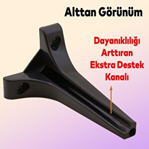 Sedef Lüks Mobilya Kanepe Sehpa Tv Ünitesi Koltuk Ayağı 19 Cm Siyah Baza Ayak