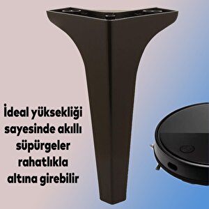 Sedef Lüks Mobilya Kanepe Sehpa Tv Ünitesi Koltuk Ayağı 19 Cm Siyah Baza Ayak