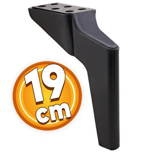Logan Lüks Mobilya Kanepe Sehpa Tv Ünitesi Koltuk Ayağı 19 Cm Siyah Baza Ayak
