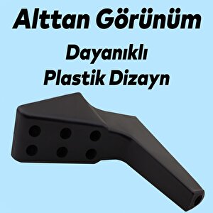 Logan Lüks Mobilya Kanepe Sehpa Tv Ünitesi Koltuk Ayağı 19 Cm Siyah Baza Ayak