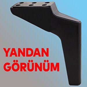 Logan Lüks Mobilya Kanepe Sehpa Tv Ünitesi Koltuk Ayağı 19 Cm Siyah Baza Ayak