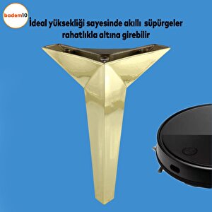 Kale Lüks Mobilya Kanepe Tv Ünitesi Koltuk Ayağı 18 Cm Altın Gold Konsol Ayakları