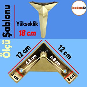 Kale Lüks Mobilya Kanepe Tv Ünitesi Koltuk Ayağı 18 Cm Altın Gold Konsol Ayakları