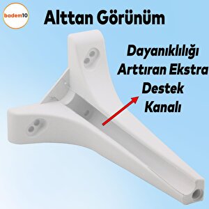 Sedef Lüks Mobilya Kanepe Tv Ünitesi Konsol Koltuk Ayağı 19 Cm Beyaz Ayakları