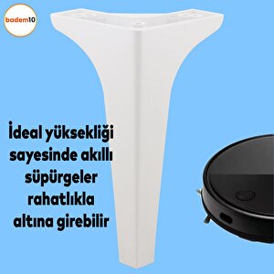 Sedef Lüks Mobilya Kanepe Tv Ünitesi Konsol Koltuk Ayağı 19 Cm Beyaz Ayakları