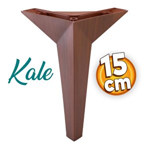Kale Lüks Mobilya Kanepe Sehpa Tv Ünitesi Koltuk Ayağı 15 Cm Kahverengi Ahşap Desenli Baza Ayakları