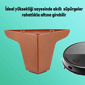Zakkum Lüks Mobilya Kanepe Sehpa Tv Ünitesi Koltuk Ayağı 10 Cm Kahverengi Baza Ayak