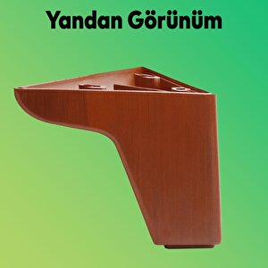 Zakkum Lüks Mobilya Kanepe Sehpa Tv Ünitesi Koltuk Ayağı 10 Cm Kahverengi Baza Ayak