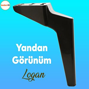 Logan Lüks Mobilya Kanepe Sehpa Tv Ünitesi Berjer Koltuk Ayağı 23 Cm Siyah Baza Ayak