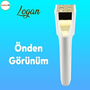 Logan Lüks Mobilya Kanepe Sehpa Tv Ünitesi Koltuk Ayağı 16 Cm Beyaz Gold Baza Ayak