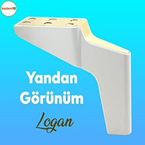 Logan Lüks Mobilya Kanepe Sehpa Tv Ünitesi Koltuk Ayağı 16 Cm Beyaz Gold Baza Ayak
