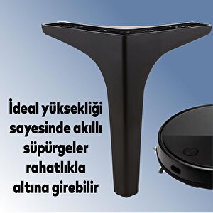 Sedef Lüks Mobilya Kanepe Sehpa Tv Ünitesi Koltuk Ayağı 17 Cm Siyah Baza Ayak