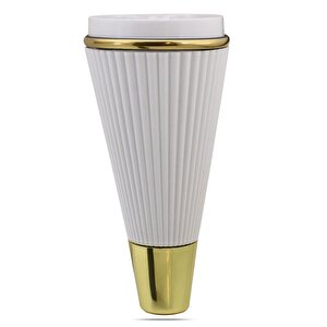 Iron Lüks Mobilya Kanepe Sehpa Tv Ünitesi Koltuk Ayağı 15 Cm Beyaz Gold Baza Ayakları