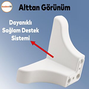 Rose Lüks Mobilya Kanepe Sehpa Tv Ünitesi Koltuk Ayağı 7.5 Cm Beyaz Baza Ayak