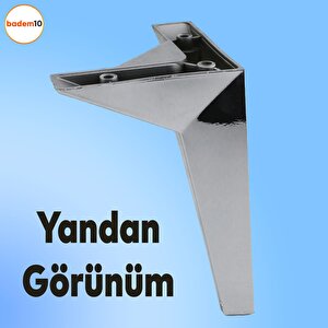 Kale Lüks Mobilya Kanepe Tv Ünitesi Koltuk Ayağı 18 Cm Krom Renk Konsol Ayakları