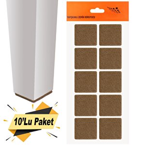 Nobel Masa Sandalye Parke Zemin Koruyucu Keçe Yapışkanlı 40x40 Mm (10'lu Paket)