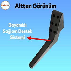 Logan Lüks Mobilya Kanepe Sehpa Tv Ünitesi Koltuk Ayağı 23 Cm Siyah Gold Baza Ayak