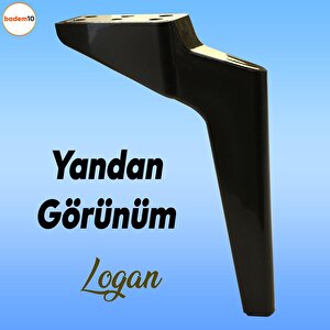 Logan Lüks Mobilya Kanepe Sehpa Tv Ünitesi Koltuk Ayağı 23 Cm Siyah Gold Baza Ayak