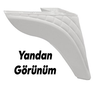 Petek Lüks Mobilya Kanepe Sehpa Tv Ünitesi Koltuk Puf Ayağı 14 Cm Beyaz Baza Ayakları
