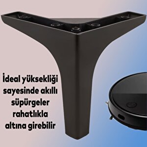 Sedef Lüks Mobilya Kanepe Sehpa Tv Ünitesi Koltuk Ayağı 14 Cm Siyah Baza Ayakları