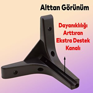 Sedef Lüks Mobilya Kanepe Sehpa Tv Ünitesi Koltuk Ayağı 14 Cm Siyah Baza Ayakları