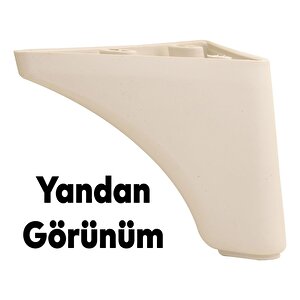 Yonca Mobilya Kanepe Sehpa Tv Ünitesi Koltuk Ayağı 10 Cm Krem Baza Ayakları