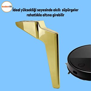 Logan Lüks Mobilya Kanepe Sehpa Tv Ünitesi Koltuk Ayağı 23 Cm Gold Altın Baza Ayak